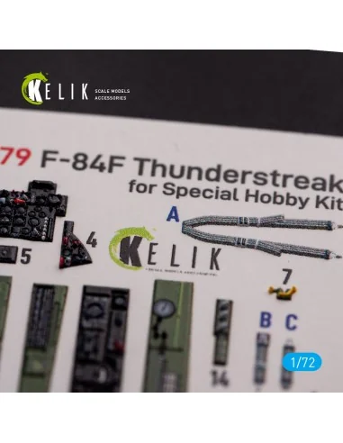 F-84F Thunderstreak interior 3D decals for Special Hobby kit, 1/72 ...