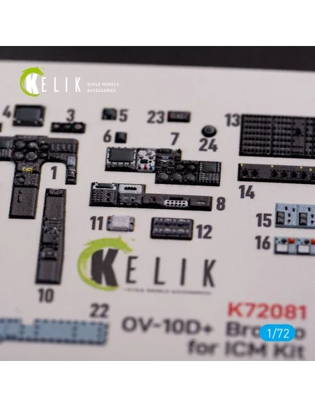 OV-10D+ Bronco interior 3D decals for ICM kit, 1/72 - Kelik K72081