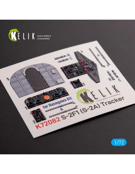 S-2A Tracker interior 3D decals for Hasegawa kit, 1/72 - Kelik K72082