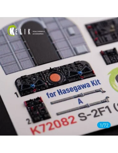 S-2A Tracker interior 3D decals for Hasegawa kit, 1/72 - Kelik K72082