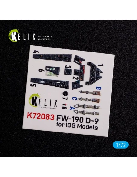 Fw 190 D-9 interior 3D decals for IBG Models kit, 1/72 - Kelik K72083