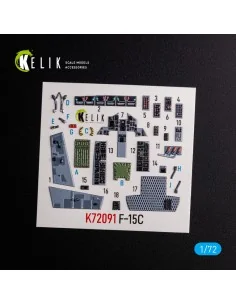 F-15C - interior 3D decals for FineMolds kit, 1/72 - Kelik K72091 2