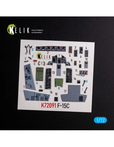 [NO_DESC] F-15C - interior 3D decals for FineMolds kit, 1/72 - Keli...