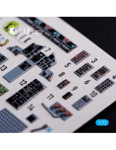 F-15C - interior 3D decals for FineMolds kit, 1/72 - Kelik K72091