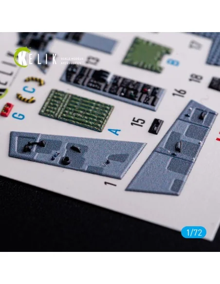 F-15C - interior 3D decals for FineMolds kit, 1/72 - Kelik K72091