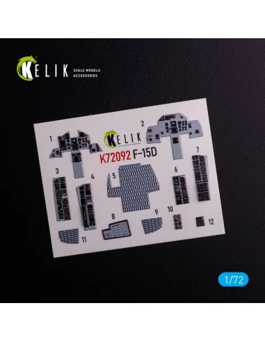 F-15D - interior 3D decals for FineMolds kit, 1/72 - Kelik K72092
