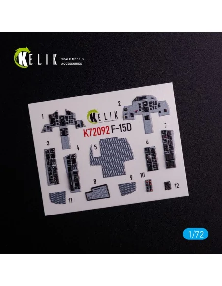 F-15D - interior 3D decals for FineMolds kit, 1/72 - Kelik K72092