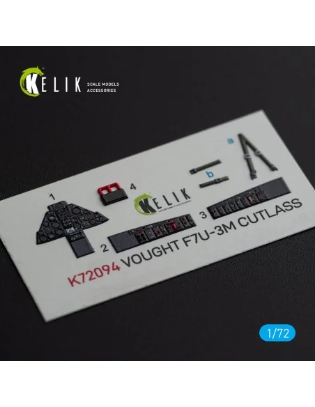 Vought F7U-3M Cutlass - interior 3D decals for Fujimi kit, 1/72 - K...