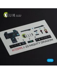 J-20 Mighty Dragon - interior 3D decals for Dream Model kit, 1/72 -...