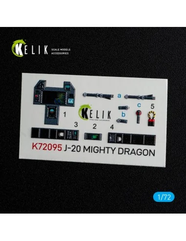 J-20 Mighty Dragon - interior 3D decals for Dream Model kit, 1/72 -...