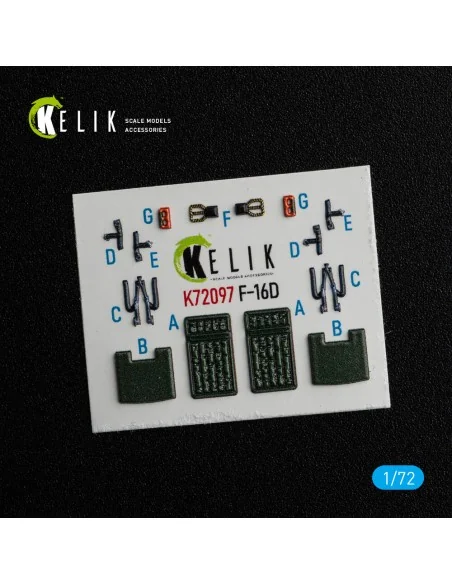 F-16D interior 3D decals for Revell kit, 1/72 - Kelik K72097