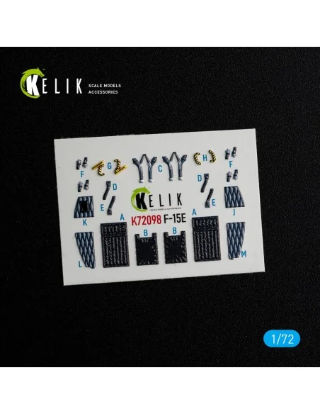 F-15E - interior 3D decals for GWH kit, 1/72 - Kelik K72098