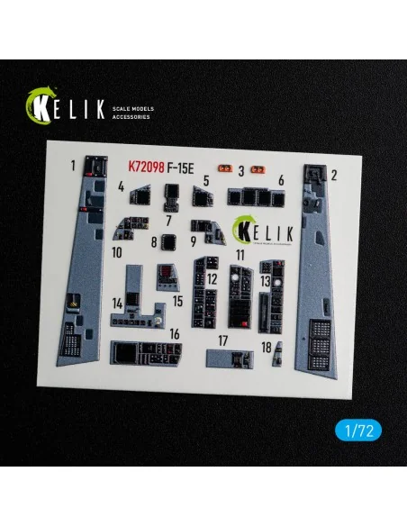 F-15E - interior 3D decals for GWH kit, 1/72 - Kelik K72098