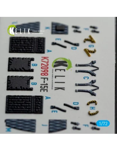 F-15E - interior 3D decals for GWH kit, 1/72 - Kelik K72098