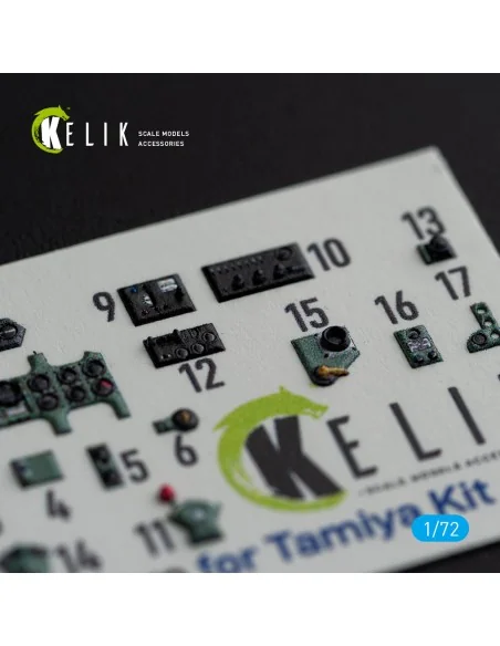 A6M5 Zero - interior 3D decals for Tamiya kit, 1/72 - Kelik K72099