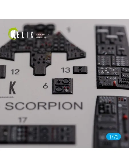 F-89 D/J Scorpion interior 3D decals for Revell kit, 1/72 - Kelik K...
