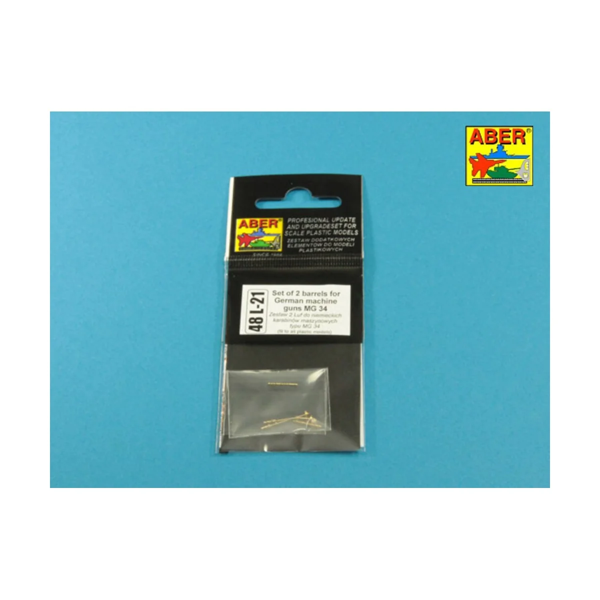 Set of 2 barrels for German machine guns MG34, 1/48 - Aber Models 4... Set of 2 barrels for German machine guns MG34, 1/48 - Aber Models 4...