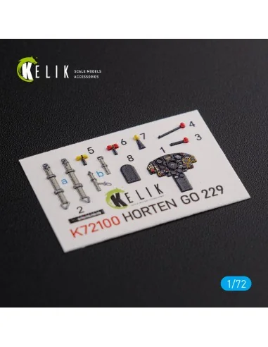 Horten Go 229 interior 3D decals for Revell kit, 1/72 - Kelik K72100