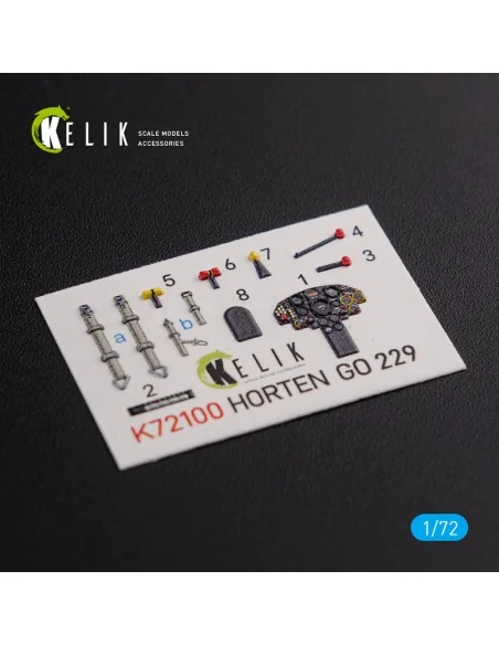 Horten Go 229 interior 3D decals for Revell kit, 1/72 - Kelik K72100