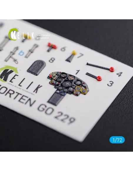 Horten Go 229 interior 3D decals for Revell kit, 1/72 - Kelik K72100