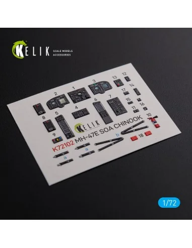 MH-47E interior 3D decals for Italeri kit, 1/72 - Kelik K72102
