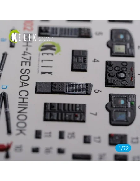 MH-47E interior 3D decals for Italeri kit, 1/72 - Kelik K72102