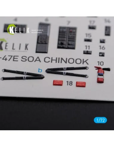 MH-47E interior 3D decals for Italeri kit, 1/72 - Kelik K72102