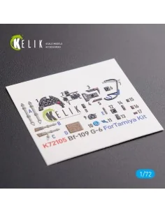 BF109 G-6 interior 3D decals for Tamiya kit, 1/72 - Kelik K72105