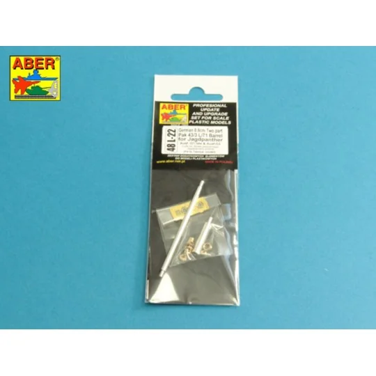 German Two part 8,8cm Pak 43/3 (L/71) Barrel for Jagdpanther G1-Lat...