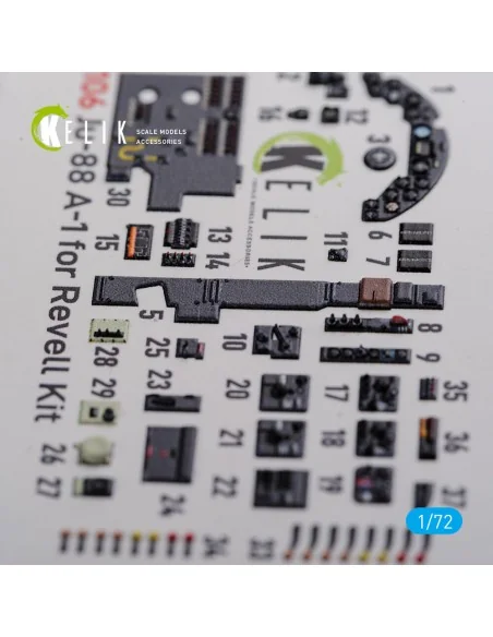 Ju-88 A-1 interior 3D decals for Revell kit, 1/72 - Kelik K72106