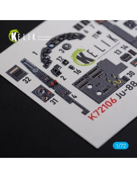 [NO_DESC] Ju-88 A-1 interior 3D decals for Revell kit, 1/72 - Kelik...