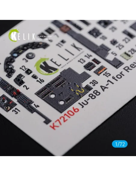 Ju-88 A-1 interior 3D decals for Revell kit, 1/72 - Kelik K72106