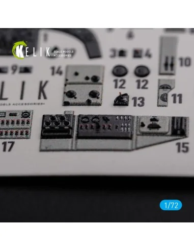 KI-21 interior 3D decals for ICM kit, 1/72 - Kelik K72107