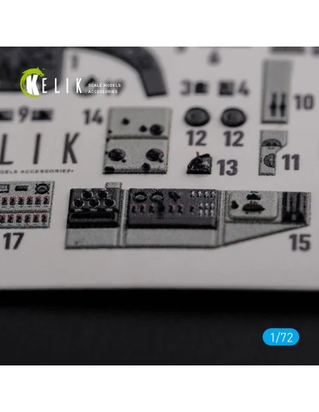 KI-21 interior 3D decals for ICM kit, 1/72 - Kelik K72107