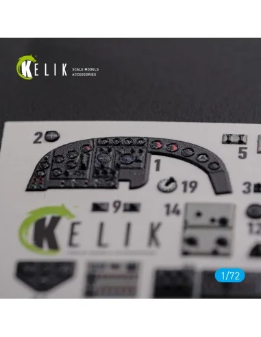 KI-21 interior 3D decals for ICM kit, 1/72 - Kelik K72107