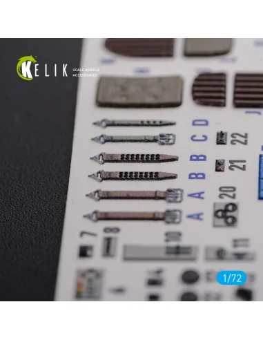 KI-21 interior 3D decals for ICM kit, 1/72 - Kelik K72107