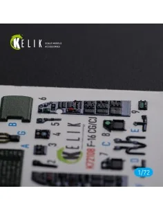 F-16 CG/CJ interior 3D decals for Academy kit, 1/72 - Kelik K72108 2