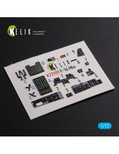 F-16 MLU interior 3D decals for Revell kit, 1/72 - Kelik K72109