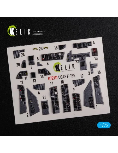 F-15E interior 3D decals for Academy kit, 1/72 - Kelik K72111