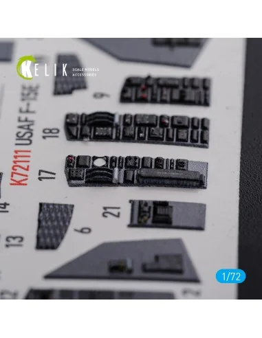 F-15E interior 3D decals for Academy kit, 1/72 - Kelik K72111