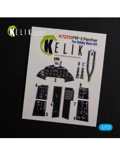 F9F-2 Panther interior 3D decals for HobbyBoss kit, 1/72 - Kelik K7...