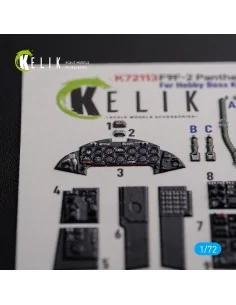 F9F-2 Panther interior 3D decals for HobbyBoss kit, 1/72 - Kelik K7... 2