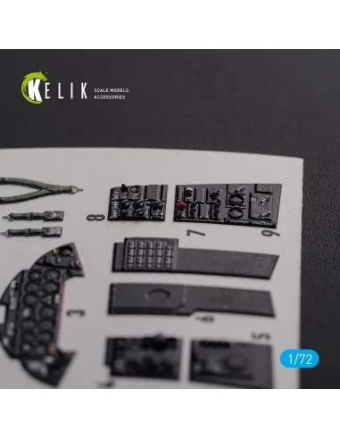 F9F-2 Panther interior 3D decals for HobbyBoss kit, 1/72 - Kelik K7...