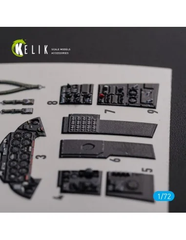 F9F-2 Panther interior 3D decals for HobbyBoss kit, 1/72 - Kelik K7...