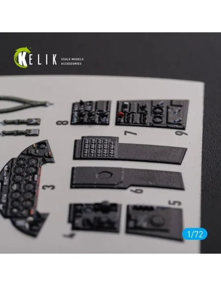 F9F-2 Panther interior 3D decals for HobbyBoss kit, 1/72 - Kelik K7...