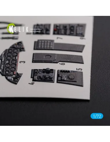 F9F-2 Panther interior 3D decals for HobbyBoss kit, 1/72 - Kelik K7...