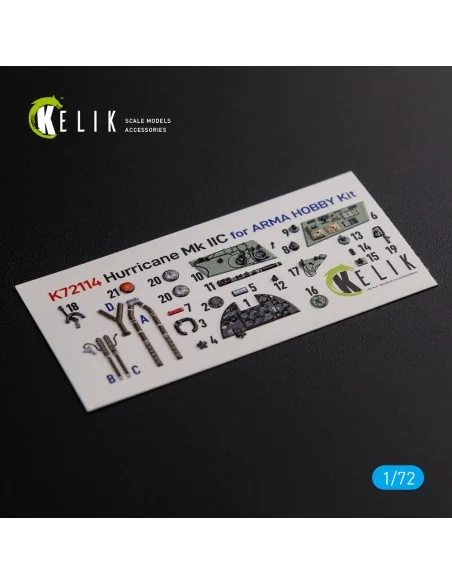 Hurricane Mk IIC interior 3D decals for Arma Hobby kit, 1/72 - Keli...