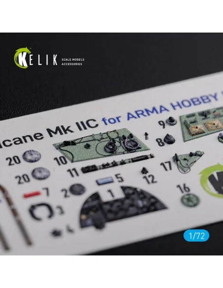 [NO_DESC] Hurricane Mk IIC interior 3D decals for Arma Hobby kit, 1...