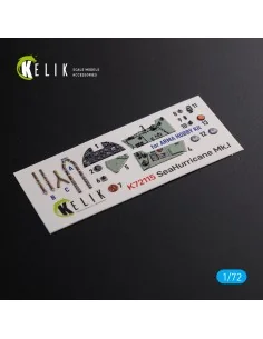 Sea Hurricane Mk I interior 3D decals for Arma Hobby kit, 1/72 - Ke...