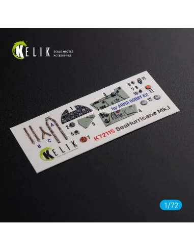 Sea Hurricane Mk I interior 3D decals for Arma Hobby kit, 1/72 - Ke...